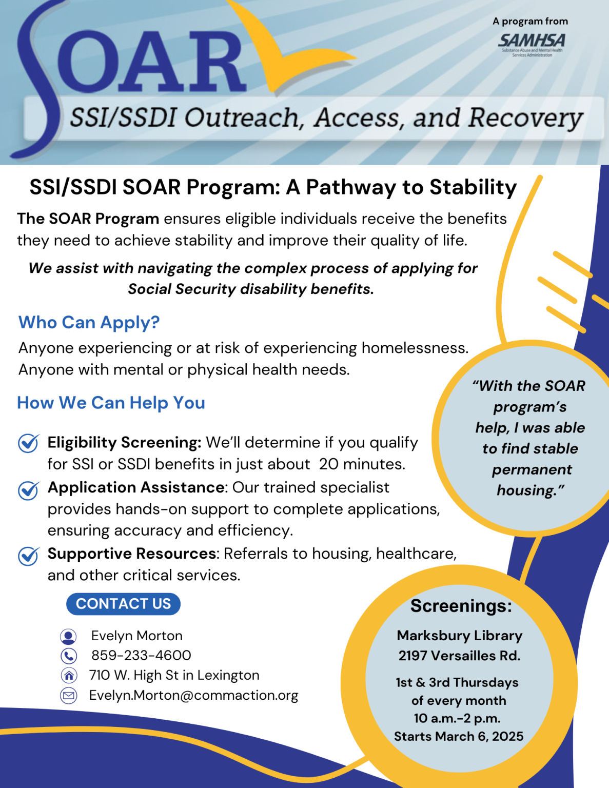 Soar Program Ssi SSI/SSDI Outreach, Access, and Recovery (SOAR) Information - Community ...